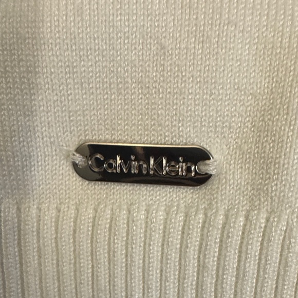 Calvin Klein Women's Cream Crew Neck Sweater - Picture 3 of 4